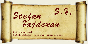 Stefan Hajdeman vizit kartica